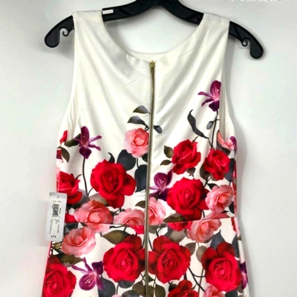 Brand New Floral Sleeveless Dress - Red and Pink Size 8 - Picture 6 of 12
